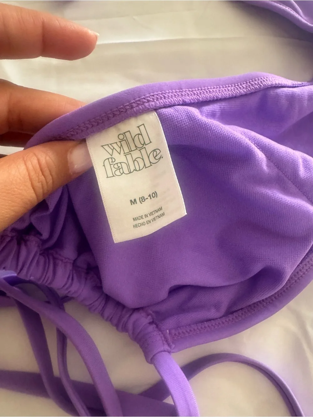 wild fable Lilac Triangle Bandeau Halter bikini top